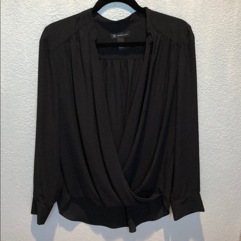 Never worn, beautiful drape front shirt from INC